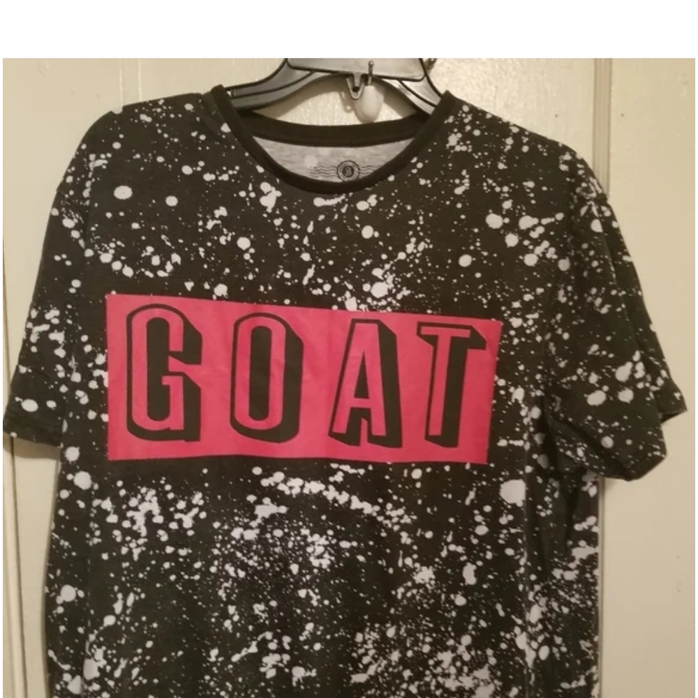 Brooklyn's Best Black and White Splatter Men's Size Medium T-Shirt